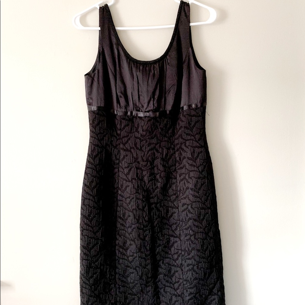 Black embroidered cocktail dress